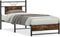 vidaXL - Bedframe - zonder - matras - hout - gerookt - eikenkleurig - 90x190 - cm
