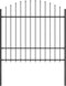 vidaXL - Tuinhek - met - speren - bovenkant - (1,5-1,75)x1,7 - m - staal - zwart