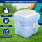 SereneLife Draagbaar Toilet, 20 l Kampeertoilet, 120 Spoelingen, Afneembare Afvaltank met Handsproeier en Draagtas