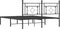 vidaXL - Bedframe - met - hoofdbord - metaal - zwart - 150x200 - cm