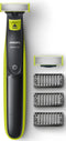 Philips OneBlade QP2520/30 - Trimmer en scheerapparaat - 3 opzetbare stoppelkammen - Limoengroen (3 stuks)