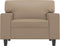 vidaXL Fauteuil 60 cm kunstleer cappuccinokleurig