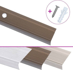 vidaXL - Trapneuzen - L-vormig - 5 - st - 100 - cm - aluminium - bruin