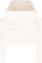 vidaXL - Plantenbak - verhoogd - 101x30x38 - cm - massief - grenenhout - wit