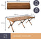 Perel opvouwbare aluminium campingtafel voor 4 tot 6 personen, inclusief opbergtas, voor binnen en buiten, maximaal draagvermogen 30 kg, 5 kg, 120 x 60 x 45 cm, bruin
