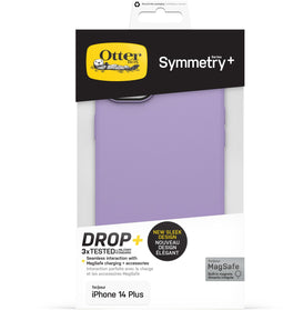 Otterbox - iPhone 14 Plus - Symmetry+ hoesje met MagSafe - schokbestendig antimicrobieel paars