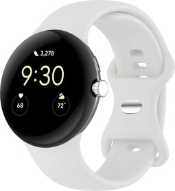 imoshion Siliconen bandje - Geschikt voor Google Pixel Watch / Watch 2 / Watch 3 (41 mm) - Maat S - Wit