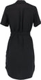 VERO MODA VMSILJA SS SHORT SHIRT DRESS GA NOOS - Dames Jurk - Tailleband en knoopsluiting - Denim
