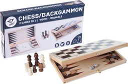Engelhart Games -Schaak/backgammon opklapbaar - hoogte koning 60 mm