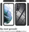 iMoshion Hoesje Geschikt voor Samsung Galaxy S21 Hoesje - iMoshion 360° Full Protective Case - Zwart / Transparant