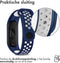 iMoshion Bandje Geschikt voor Xiaomi Mi Band 5 / 6 - iMoshion Siliconen sport band met inkliksysteem ronde drukknoop - Blauw