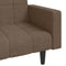 vidaXL - Slaapbank - 2-zits - met - 2 - kussens - stof - taupe