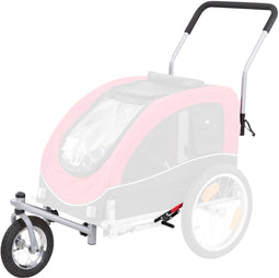 Trixie Jogger Ombouwset - Hondenfietskar tot Wandelwagen - Zwenkwiel 360° - Rood