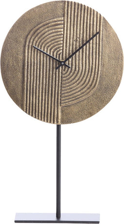 Gwenna klok op voet 26x7x40 cm - antiek brons