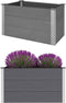 vidaXL - Plantenbak - verhoogd - 100x50x54 cm - HKC - grijs