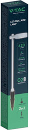 V-TAC VT-11107-W Buitenverlichting - Meerpaallampen - IP65 - Wit lamphuis - 6 Watt - 620 Lumen - 4000K