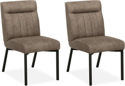 MX Sofa Eetkamer stoel Jagger - Taupe (set van 2 stuks)