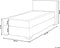 PRESIDENT - Boxspringbed - Donkergrijs - 90 x 200 cm - Polyester