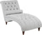 MURET - Chaise longue - Lichtgrijs - Symmetrisch - Polyester