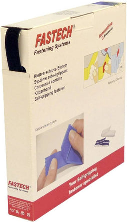 FASTECH® B20-SKL-L-999925 Klittenband Om vast te plakken Hotmelt Lusdeel (l x b) 25 m x 20 mm Zwart 25 m