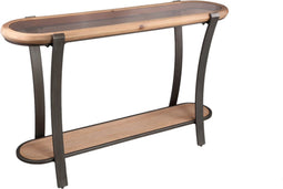 PTMD Cami Natural oval fir wood sidetable double layer