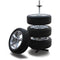 tectake® Aluminium Velgenboom - Velgenstandaard - Opslag voor 4 Banden tot 295mm / 20 Inch - Grijs