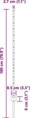 vidaXL - Schuttingpalen - 10 - stuks - U-Channel - 140 - cm - Gegalvaniseerd - Staal