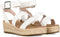 POSH by Poelman JUNE - Dames Plateausandalen - Gespsluiting - Wit