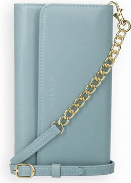 Selencia Hoesje Geschikt voor Samsung Galaxy A52 (4G) / A52s / A52 (5G) Hoesje Met Pasjeshouder - Selencia Eny Uitneembare Vegan Lederen Clutch - blauw
