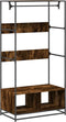 vidaXL - Kledingkast - 90x50x180 - cm - bewerkt - hout - gerookt - eikenkleurig
