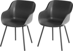 Hartman Sophie Elegance - Tuinstoel - Ergonomisch ontwerp - Donkergrijs (set van 2)