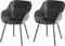 Hartman Sophie Elegance - Tuinstoel - Ergonomisch ontwerp - Donkergrijs (set van 2)