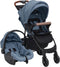 vidaXL - Kinderwagen - 2-in-1 - staal - antracietkleurig