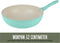 COOCK Wokpan - Inductie 32cm - Keramische anti-aanbaklaag - Turquoise/Wit