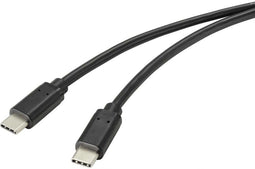 Renkforce RF-4716842 - USB-kabel USB-C 2.00 m - Antibacterieel - Zwart