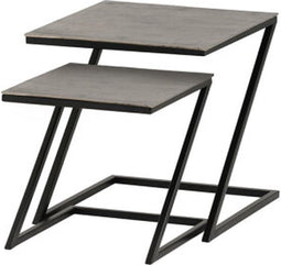 Bijzettafel Zorro set van 2 - Silver antique | Meubelplaats