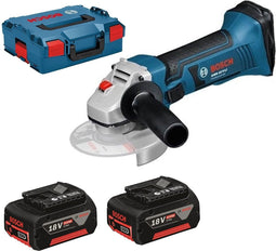 GWS 18-125 V-Li accu haakse slijper | 18v 4.0Ah Li-Ion + lader GAL 18 V-40 | in L-BOXX