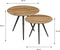 Mica Decorations Jailey - Bijzettafel - Set van 2 - H49 x Ø50 cm - Gerecycled Hout - Bruin (2 stuks)