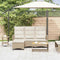 vidaXL - Verstelbare - tuinbank - met - kussens - L-vormig - beige - poly - rattan