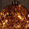 Anna Collection verlichte kerstbal glas - antiek goud -D15 cm- 15 leds