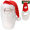 Witbaard Kerstmuts Met Baard Polyester Rood/wit One-size