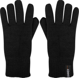 SINNER Wilderness - Handschoenen Heren - Handgebreid met fleece - Zwart