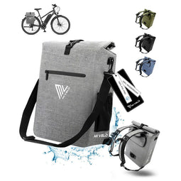 MIVELO Fietstas & Rugzak - 3-in-1 - Waterdicht 25 liter - 58 x 30 x 15 cm - Vollreflektierend