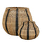 Mica Decorations Liliano - Opbergmanden Set van 2 - Jute met Zwarte Strepen - Lichtbruin (2 stuks)