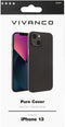 Vivanco Pure - Backcover iPhone 13 - Stootbestendig - Ultra dun - Transparant