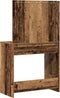 vidaXL - Kaptafel - met - LED - Verlichting - Oud - Hout - 78,5x41x135 - cm