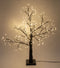 Verlicht boompje 60cm - Eikenboompje met LED verlichting - Zwart - 230 lampjes - classic wit