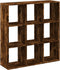 vidaXL - Kamerscherm - / - boekenkast - 102x29x103,5 - cm - hout - gerookt - eiken