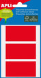 Apli gekleurde etiketten in etui rood (2073)