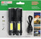 Benson Set van 2 oplaadbare zaklampen - 3W LED + COB zijlicht - USB-C - 100 lm - 26x26x100 mm - ABS materiaal